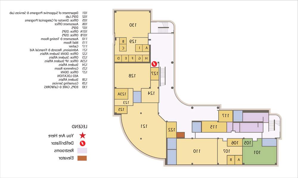 B - Student Services 1st Floor